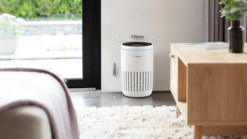 Очиститель воздуха Bosch Air 2000, датчик пыли, таймер, HEPA, белый
